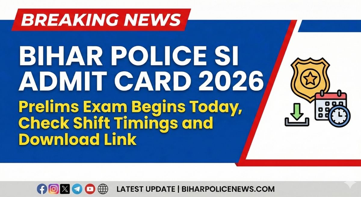 Bihar Police SI Admit Card