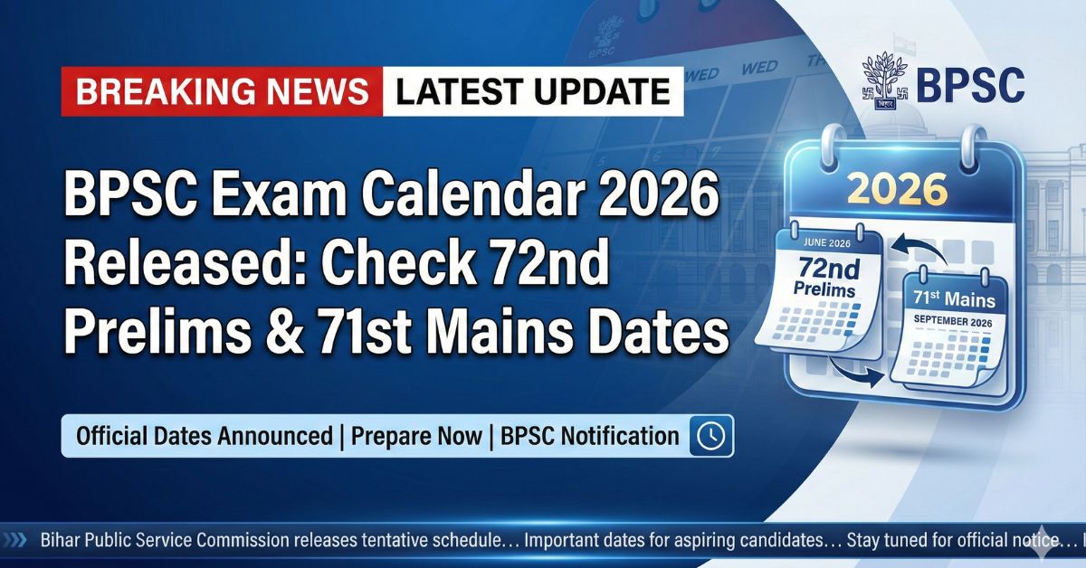 BPSC Exam Calendar 2026 Released