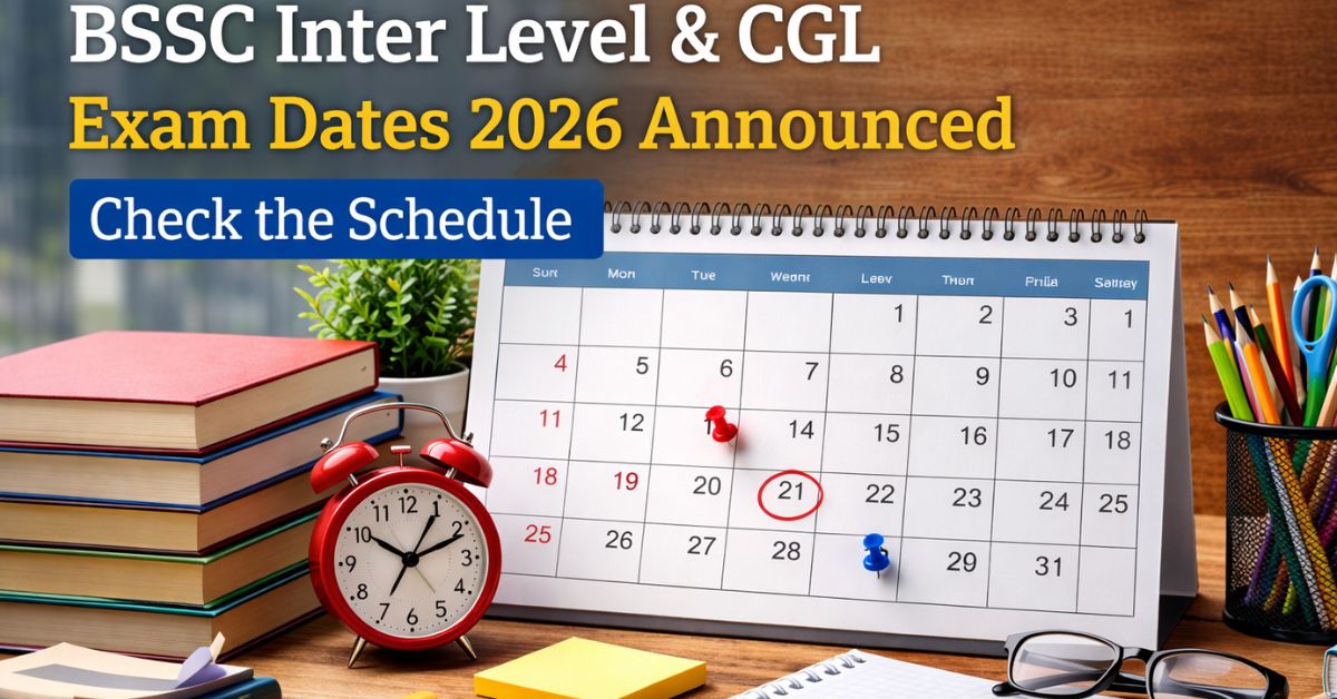 BSSC Inter Level & CGL Exam Dates 2026 Announced