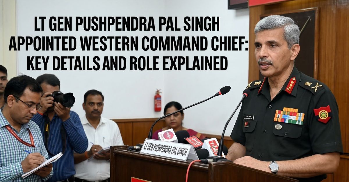Lt Gen Pushpendra Pal Singh Appointed Western Command Chief