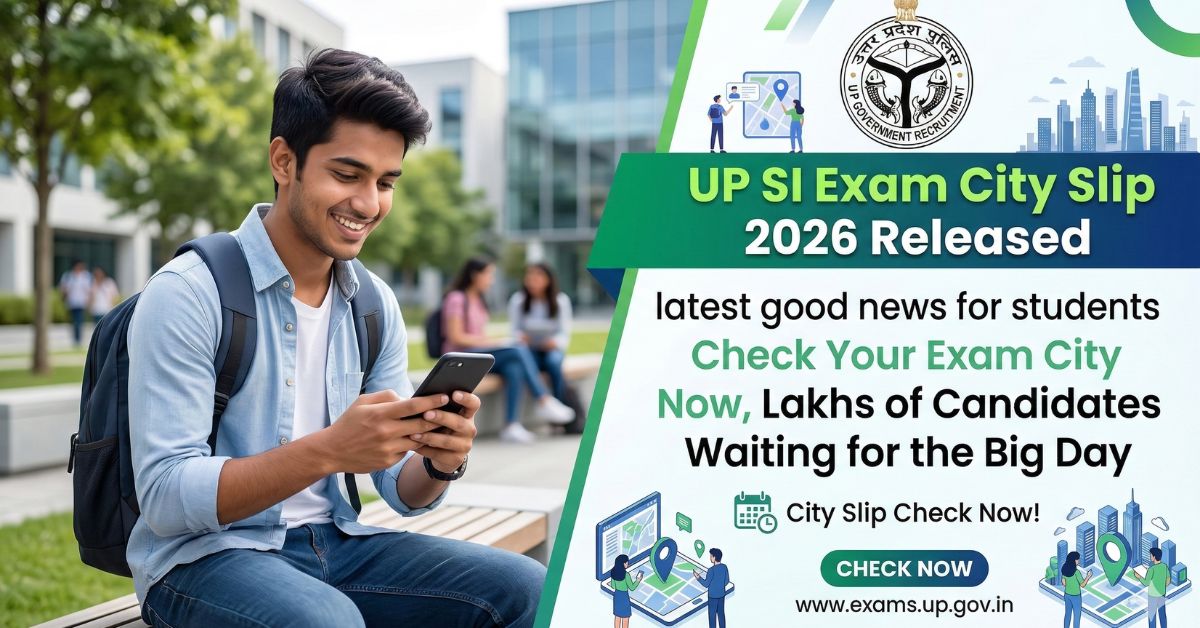 UP SI Exam City Slip