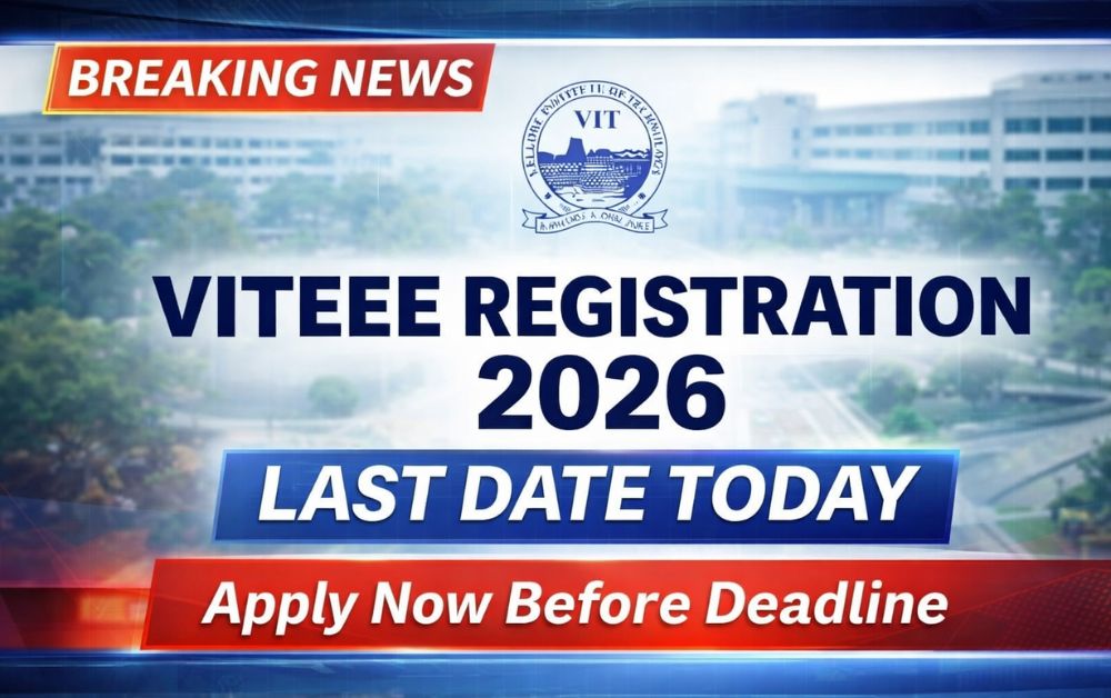 VITEEE Registration 2026 Last Date Today